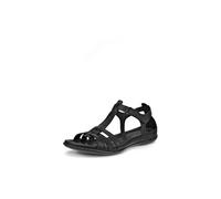 ECCO Flash T-Strap Sandal, Donna, Nero (Black/Black), 38 EU
