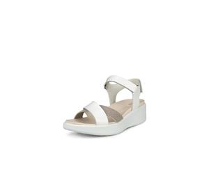 ECCO Flowt Zeppa Luxury Crossband Sandalo Donna, bianco, 7-7.5