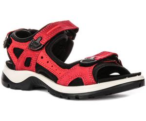 Ecco Fuoristrada pelle Nubuck Trail Passeggio Donna Sandalo IN Rosso Nero