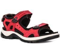 Ecco Fuoristrada pelle Nubuck Trail Passeggio Donna Sandalo IN Rosso Nero UK 3 -