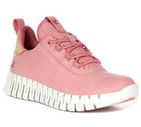 Ecco Gruuv Dritan Nappa Fluidform Lace Up Trainer Donna In Rosa EU 37-42