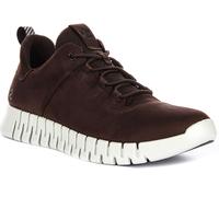 Ecco Gruuv Dritan Nappa Lace Up Elastic Nubuck Scarpe Da Uomo In Moca UK 7 - 12