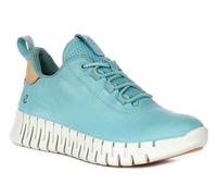 Ecco Gruuv Dritan Nappa Lace Up Elastic Scarpe Da Donna In Blu UK 4 - 9