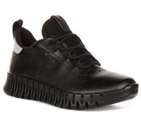 Ecco Gruuv Dritan Nappa Lace Up Elastic Trainer Da Donna In Blu EU 37-42
