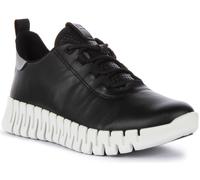 Ecco Gruuv FluidForm Lace Up Trainer Donna Nero Bianco EU 36-42