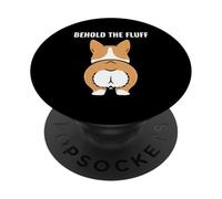 Ecco il divertente amante dei cani Fluff Corgi PopSockets PopGrip Adesivo