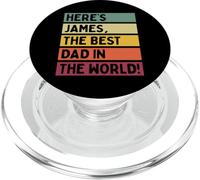Ecco James The Best Dad In The World Father's Day Retro PopSockets PopGrip per MagSafe