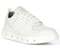 Ecco Lace Up In Pelle Street 720 Trainer Da Donna In Bianco UK 3-9