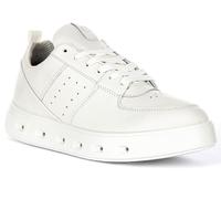 Ecco Lace Up In Pelle Street 720 Trainer Da Donna In Bianco UK 3-9