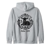 Ecco l'Agnello Giovanni 1:29 Christian Faith Scripture Shirt Felpa con Cappuccio