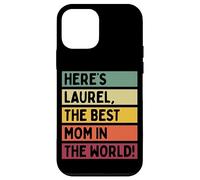 Ecco Laurel The Best Mom In The World Mother's Day Retro Custodia per iPhone 12 mini