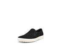 ECCO Men's Soft 7 Woven Slip on 2.0 Sneaker, Black Nubuck, 8-8.5