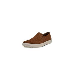 ECCO Men's Soft 7 Woven Slip On 2.0 Sneaker, Camel Nubuck, 11-11.5