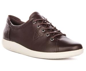Ecco Morbido 2.0 Moda Fibra Sistema Pelle Donna Trainer IN Marrone EU 37-42