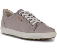 ECCO Morbido 7 Contrasto Nubuck IN Pelle Con Lacci Scarpe Grigio Donna UK 3 - 9