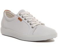 ECCO Morbido 7 IN Luce Bianca Wright Eva Suola con Lacci Trainer Misura UK 3- 9