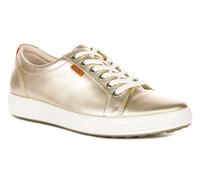 ECCO Morbido 7 IN Luce Bianca Wright Eva Suola con Lacci Trainer Misura UK 3- 9