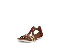 ECCO Sandali da donna Flash con cinturino a T, Visone/Oro/Bronzo martellato, 42/42.5 EU