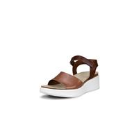 ECCO Sandali da donna Flowt con zeppa in sughero, Cashmere/Marrone cacao, 40/41 EU