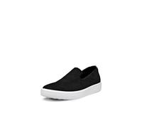 ECCO Sneaker da Donna Soft 60 Premium Senza Lacci, in Nabuk Nero, 3,5/4 UK