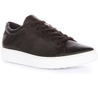 Ecco Soft 60 In Pelle Scarpe Sportive Basse Lace Up Bianche Donna UK 3 - 8