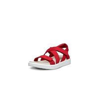 ECCO Soft Sandal Cross Strap, Sandalo Donna, Rosso peperone, 40 EU