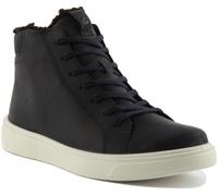 Ecco Street Tray K Junior High Top In Pelle Unisex Sneakers In Blu Taglia UK 3-7