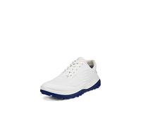 ECCO Men's LT1 Hybrid Waterproof Golf Shoe, White/Blue, 8-8.5