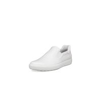 ECCO Women's Soft 7 Easy Slip On Sneaker, White/Patent White, 6-6.5