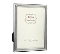 Eccolo SS381 Cornice portafoto in Argento Sterling, Oro Bordato Marrone, 4 x 15,2 cm