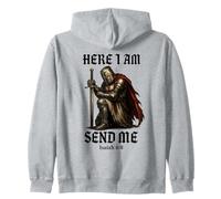 Eccomi, mandami i Cavalieri Templari Crociati - Isaia 6:8 Felpa con Cappuccio