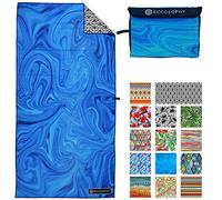 ECCOSOPHY, Telo da spiaggia in microfibra, anti-sabbia, ad asciugatura rapida, leggero, super assorbente, perfetto per piscina, viaggi, crociera, campeggio, extra large per adulti, motivo: Laguna