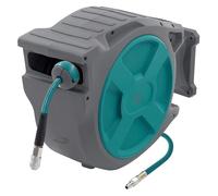 ECD Germany Avvolgitubo Aria Compressa Automatico 30 m + 2 m, con Funzione di Blocco, Attacco 1/4", con Raccordo Rapido, Pressione 15 Bar, Rotazione 180°, Ø12 mm, Arrotolatore per Montaggio a Parete