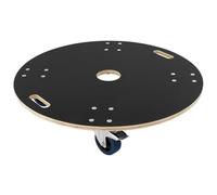 ECD Germany Carrello da Trasporto per Mobili Elettrodomestici Rotondo Ø 77 x 14,5 cm con 4 Ruote Girevoli 2 Freni capacità di Carico Max 800 kg Piattaforma per Carichi Pesanti