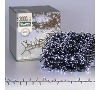 ECD Germany Catena luminosa a LED 39 m 3000 LED bianco freddo con timer 8 modalità IP44, luci natalizie per interni ed esterni, per giardino, balcone, grondaia, luci per albero di Natale