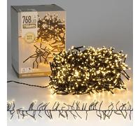 ECD Germany Catena Luminosa Grappolo 5,5 m 768 LED Bianco Caldo con Timer e 8 Modalità di Illuminazione Alimentazione a Rete IP44 Luci Cluster per Albero Natale Interno Esterno Lucine Decorative Patio