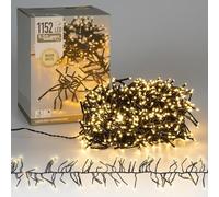 ECD Germany Catena Luminosa Grappolo 8,5m 1152 LED Bianco Caldo con Timer e 8 Modalità di Illuminazione Alimentazione a Rete IP44 Luci Cluster per Albero Natale Interno Esterno Lucine Decorative Patio