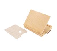 ECD Germany Cavalletto da Tavolo con Cassetto in Legno Mini Cavalletto per Dipingere con Valigetta Porta Colori Cavalletti da Seduta Cavalletto Portatile e Regolabile per Pittura e Disegno, IP-2141