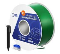 ECD Germany Cavo Perimetrale per Robot Tosaerba 200 m con 800 Picchetti e 48 Connettori Filo in Rame Stagnato Ø2,7mm Compatibile con Gardena Bosch Husqvarna Filo Universale Tagliaerba