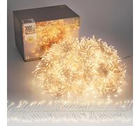 ECD Germany Luci di Natale a Grappolo 22 M 3000 LED Bianco Caldo con Timer 8 Modalità Impermeabili IP44 Lucine Cluster per Interno ed Esterno Catena Luminosa Decorativa per Albero Nozze o Compleanno