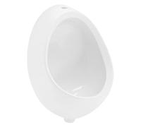 ECD Germany Orinatoio da Parete Sospeso Bianco in Ceramica di Alta qualità Design Moderno 35 x 46 x 30 cm Rotondo Ingresso Acqua Sciacquone dall'Alto Scarico sul Retro WC Maschile Sanitari da Bagno