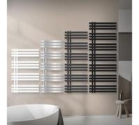 ECD Germany Radiatore da Bagno a Pannello Iron EM Design Scaldasalviette - 600 x 1400 mm - Bianco - Radiatore Scaldasalviette Asciugabiancheria 600x1400 mm Radiatore EM Design Bianco non elettrico