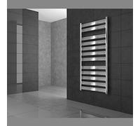 ECD Germany Radiatore Design Tharr a Pannello Piatto Termoarredo da Bagno in Acciaio Cromato Design Moderno 500 x 950 mm Calorifero Scaldasalviette Termosifone Portasciugamani da Parete