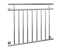 ECD Germany Ringhiera Balcone Francese 128 x 90 cm in Acciaio Inossidabile Supporto Finestre Griglia Ringhiera da Terrazze Inferriata Resistente alle Intemperie Balaustra Esterna