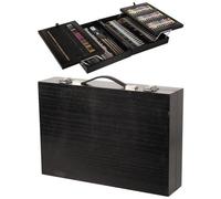 ECD GERMANY - Set Da Pittura Arte Disegno 174 Pz Valigetta Nera In Legno Per Artisti Hobbisti