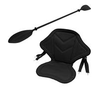 ECD Germany Set Sedile e Pagaia per Kayak Seggiolino Universale Sedia Rimovibile con Schienale per SUP Stand-Up Paddleboard Sella Regolabile con Pala in Alluminio 4 Pezzi per Tavole da Surf e Canoa