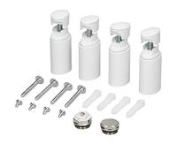 ECD Germany Staffa per Radiatore da Bagno Set Montaggio per Termoarredo Bianco Kit Accessori per Termosifoni per Modelli Dritti e Curvi - Set di fissaggio Kit di Montaggio Scaldasalviette