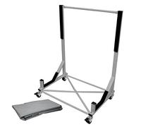 ECD Germany Supporto Hardtop Carrello Porta Hard Top Tettuccio per Auto Convertibile - Acciaio - Argento - 75 x 52 x 93 cm - Supporto Rigido Capote - con Copertura Telo XXL- con 4 Ruote di Bloccaggio
