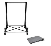 ECD Germany Supporto Hardtop Carrello Porta Hard Top Tettuccio per Auto Decappottabile Convertibile in Acciaio Nero 75 x 52 x 93 cm Supporto Rigido Capote con Telo di Copertura e 4 Ruote di Bloccaggio