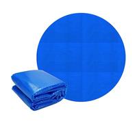 ECD Germany Telone Solare per Piscina 400 µm Rotonda Ø 488 cm Blu Copertura Tagliabile su Misura, Pellicola Termica Isolante con Sistema Riscaldante dell’Acqua, Telo con Materiale Resistente al Cloro